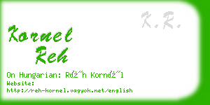 kornel reh business card